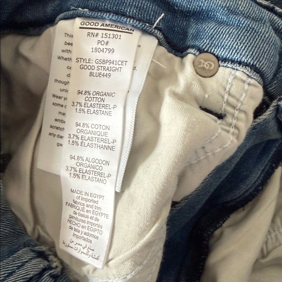 Good American Good Legs Straight Jeans Blue Size 2 / 26 NWT - Picture 9 of 9